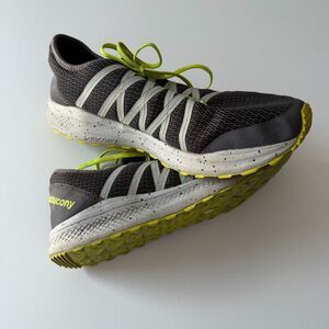 Saucony Versafoam Shift Running Shoes Men's 11.5, Slip On Comfort, Gray & Yellow